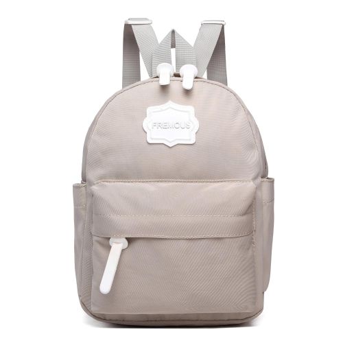  Fremous Children Toddler Backpack for Boys and Girls with Safety Anti-lost Strap Rucksack,Multi-Colour for Children 1-3 Years Old (Beige, Small)