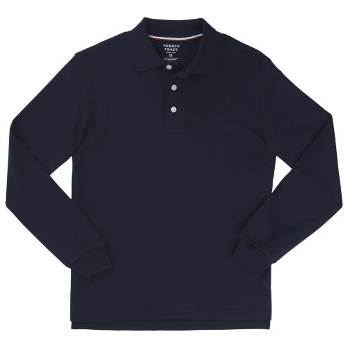  French Toast Boys Interlock Long Sleeve Polo by French Toast