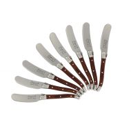 French Home GRP300 Laguiole, Set of 8, Pakkawood Cheese Spreaders Set 8 Brown