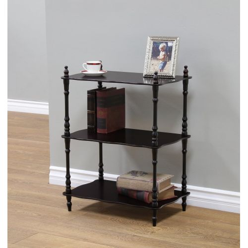  Frenchi Furniture Rectangular 3 Tier Shelf in Cherry Finish