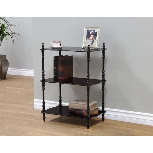  Frenchi Furniture Rectangular 3 Tier Shelf in Cherry Finish