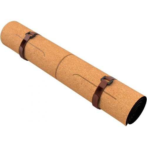  FrenzyBird 5mm Natural Cork Yoga Mat With OXFORD Mat Bag and Strap, Non-Slip, Double-Sided,Antimicrobial,Free of PVC and Other Harmful Chemicals, For Yoga,Hot Yoga and Pilates