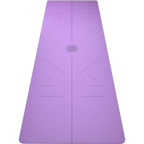  FrenzyBird 5mm Thick PU Natural Rubber Yoga Mat with Body Alignment System,Oxford Mat Bag and Strap,Non Slip, Wet Absorbance,Free of PVC and Other Harmful Chemicals,for All Types o