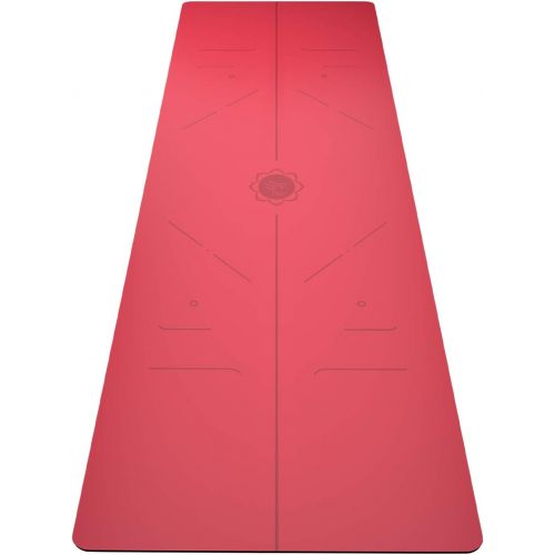  FrenzyBird 5mm Thick PU Natural Rubber Yoga Mat with Body Alignment System,Oxford Mat Bag and Strap,Non Slip, Wet Absorbance,Free of PVC and Other Harmful Chemicals,for All Types o