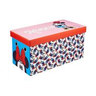 Fresh Home Elements Disney Mouse Bench and Chest Toy Box Ottoman Storage, 30 Minnie
