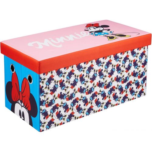  Fresh Home Elements Disney Mouse Bench and Chest Toy Box Ottoman Storage, 30 Minnie