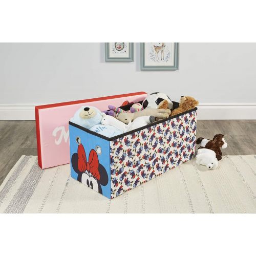  Fresh Home Elements Disney Mouse Bench and Chest Toy Box Ottoman Storage, 30 Minnie