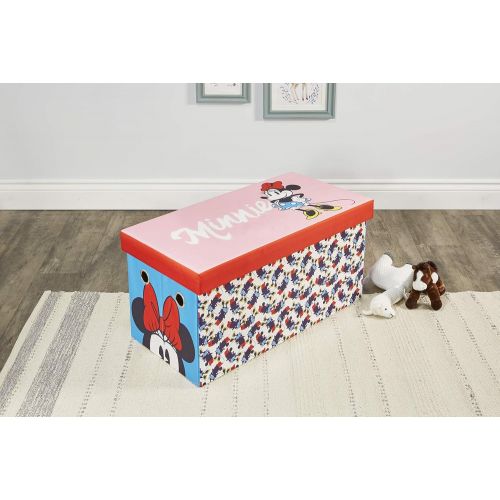  Fresh Home Elements Disney Mouse Bench and Chest Toy Box Ottoman Storage, 30 Minnie