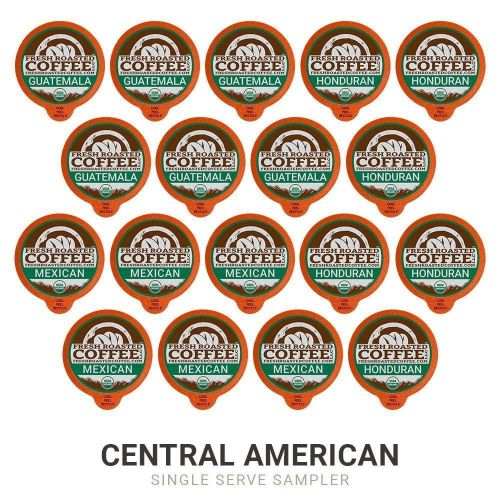 Fresh Roasted Coffee LLC, Organic Sampler Coffee Pod Variety Pack, USDA Organic, Light, Medium & Dark Roast, Capsules Compatible with 1.0 & 2.0 Single-Serve Brewers, 72 Count