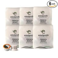 Fresh Roasted Coffee, Compostable Envipods, French Roast, Kosher, Dark Roast, 72 Count, for Keurig K Cup Brewers | Not for use in Ninja or Hamilton Beach Brewers