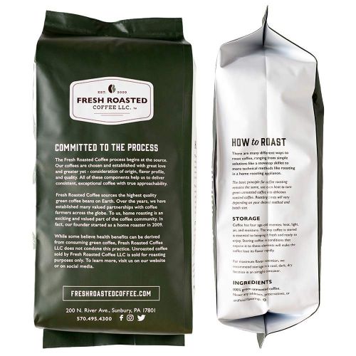  FRESH ROASTED COFFEE LLC FRESHROASTEDCOFFEE.COM Fresh Roasted Coffee LLC, Green Unroasted Indian Monsooned Malabar Water Process Decaffeinated Coffee Beans, 5 Pound Bag