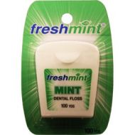 Freshmint 100 Yard Mint Waxed Dental Floss , Case of 72