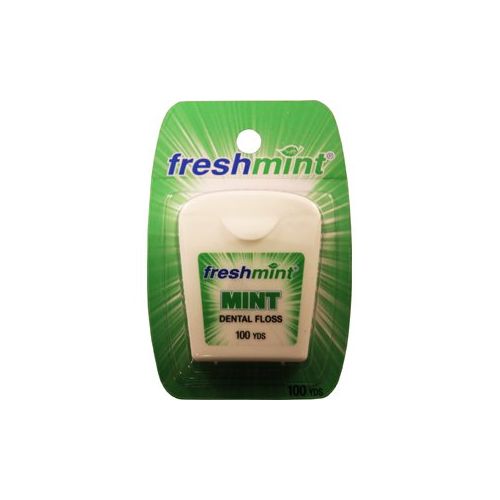  Freshmint 100 Yard Mint Waxed Dental Floss , Case of 72