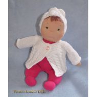 FrettasLovableDolls Frettas original Waldorf Style Weighted Baby. 10.5 / 26 cm soft sculpture Cloth Doll. Babys First Doll. Child Friendly Baby Doll.