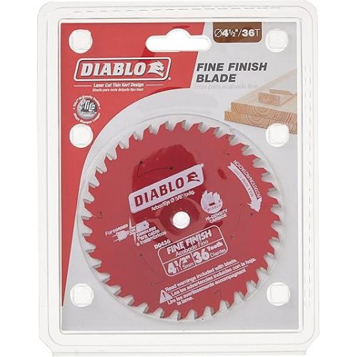  Diablo D0436X 4-1/2-Inch 36 Tooth ATB Cordless Trim Saw Blade with 20-Millimeter Arbor and 3/8-Inch Reducer Bushing