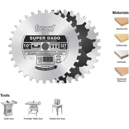  Freud - SD208 10 x 32T Super Dado Sets (SD510)