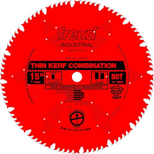  Freud LU83R015 15 Thin Kerf Combination Blade, Multi, One Size