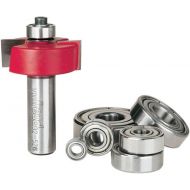 Freud Flush, 1/8,1/4,5/16,3/8,7/16,1/2 Depth Rabbeting Bit Set with interchangeable bearings with 1/2 Shank (32-526)