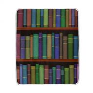 Frezi-z Soft Throw Blanket Library Shelves with Old Books Pattern Blankets for Nap Couch Bed Kids Adults 50 x 60 inch