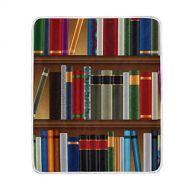 Frezi-z Soft Throw Blanket Library Shelves with Old Books Pattern Blankets for Nap Couch Bed Kids Adults 50 x 60 inch