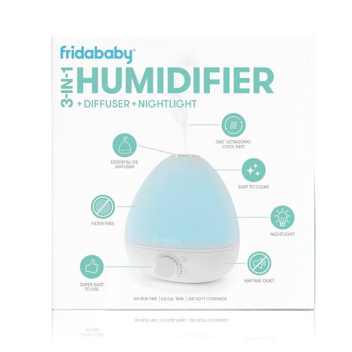  Frida Baby Fridababy 3-in-1 Humidifier with Diffuser and Nightlight, White