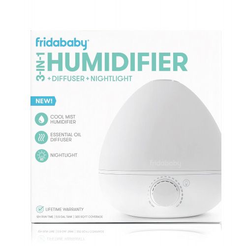 Frida Baby Fridababy 3-in-1 Humidifier with Diffuser and Nightlight, White