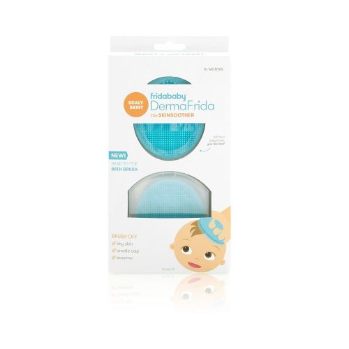  [아마존베스트]FridaBaby Baby Bath Silicone Brush by Fridababy | DermaFrida The SkinSoother Baby Essential for Dry Skin,...