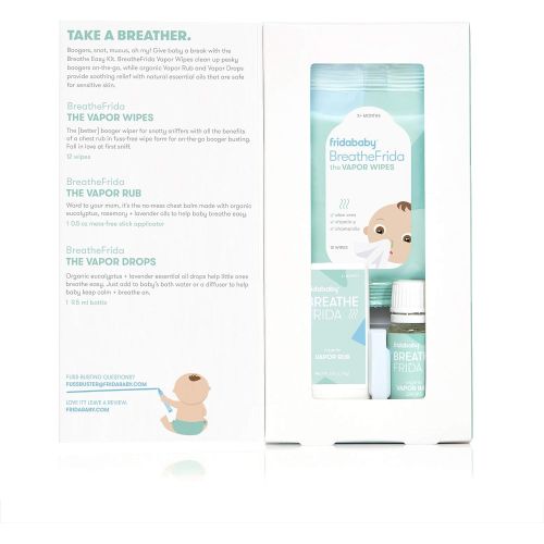  [아마존베스트]FridaBaby Baby and Toddler Breathe Easy Kit Sick Day Essentials by Fridababy- A Must-Have Set Includes Natural...