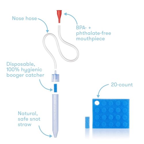  [아마존베스트]FridaBaby Fridababy NoseFrida Nasal Aspirator with 20 Extra Hygiene Filters