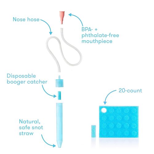  Baby Nasal Aspirator NoseFrida the Snotsucker with 20 Extra Hygiene Filters by Frida Baby