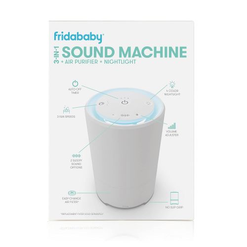  3-in-1 Sound Machine, Air Purifier + Nightlight with 3 Fan Speeds and Easy-Change Filter by Fridababy