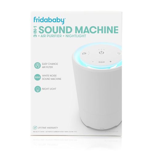  3-in-1 Sound Machine, Air Purifier + Nightlight with 3 Fan Speeds and Easy-Change Filter by Fridababy