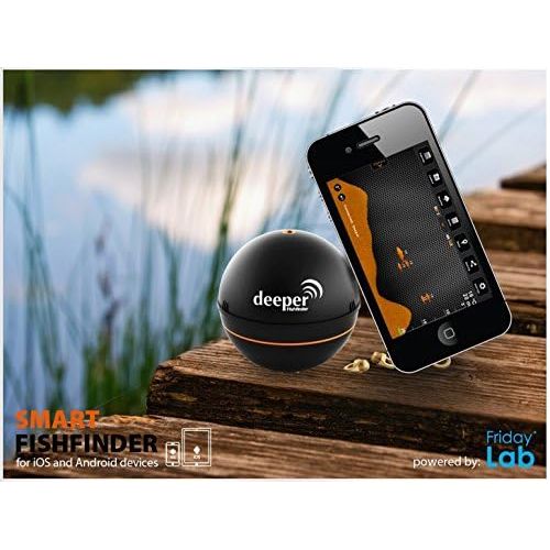  [아마존베스트]Deeper Pro Plus built-in WiFi and GPS from Friday Lab with 230Volt Charger & 12V In Car Charger Adapter For IOS & Android Fishfinder Fish Finder with WiFi Wireless For Tablet Sma