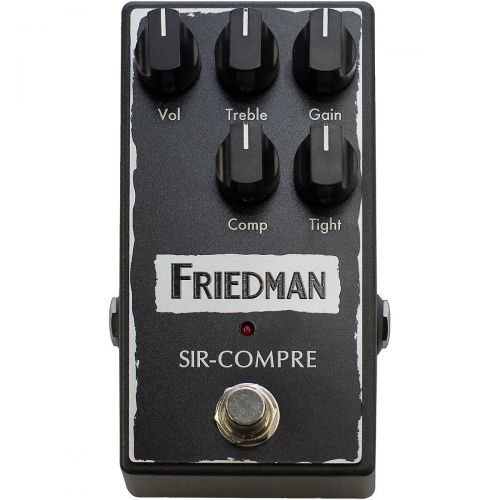  Friedman},description:The Sir-Compre is an optical compressor pedal with a Friedman twist. The compressor controls include volume, treble, compression and a tight knob. The twist i