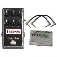 Friedman Dirty Shirley Overdrive Pedal w/Geartree Cloth and 2 Patch Cables