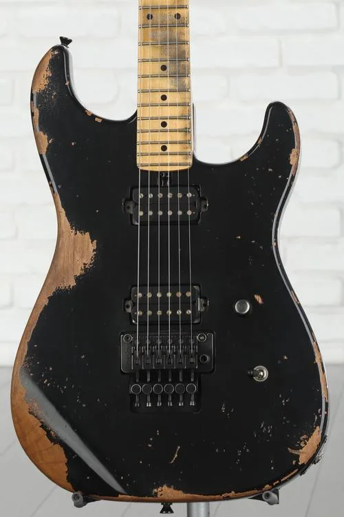 Friedman Cali Aged Electric Guitar - Black with Maple Fingerboard