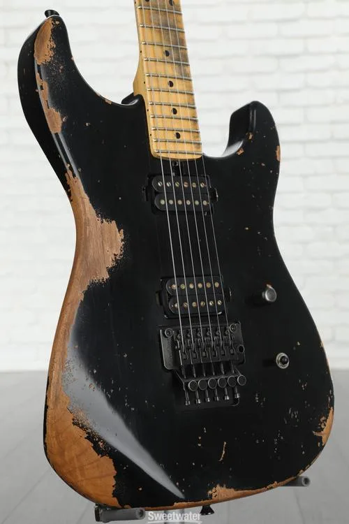  Friedman Cali Aged Electric Guitar - Black with Maple Fingerboard