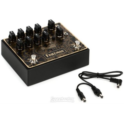  Friedman BE-OD Deluxe Dual Overdrive Pedal with Patch Cables - Clockworks Edition Sweetwater Exclusive