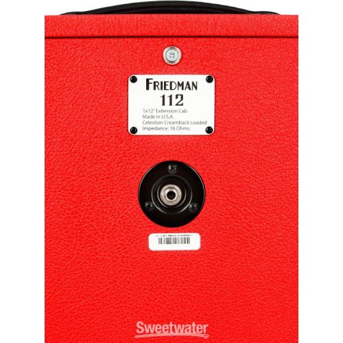  Friedman JEL-112 1 x 12-inch 65-watt Jake E. Lee Extension Cabinet - Red Bronco Tolex