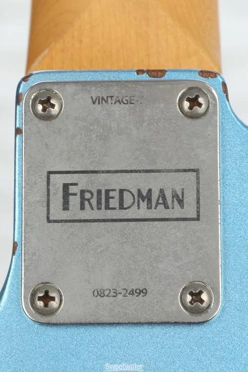  Friedman Vintage T Aged Electric Guitar - Ice Blue Metallic