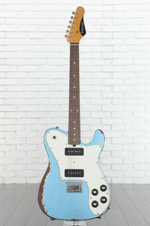  Friedman Vintage T Aged Electric Guitar - Ice Blue Metallic