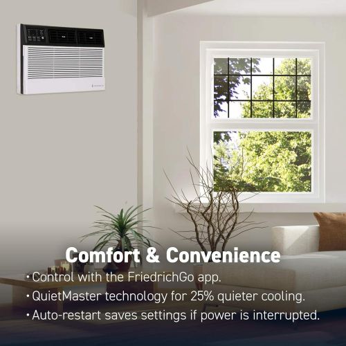  Friedrich CCW10B10A Chill Premier Smart Air Conditioner Window Unit, WiFi Mobile Control, White, Cooling Capacity (10,000 BTU)