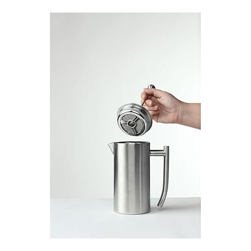  Frieling Double-Walled Stainless-Steel French Press Coffee Maker - Polished - 44 Ounces - Insulated French Press