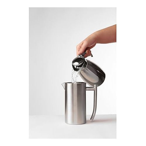  Frieling Double-Walled Stainless-Steel French Press Coffee Maker, Polished, 36 Ounces