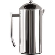 Frieling 0102 French Press doppelwandig Edelstahl poliert 17 fl.oz. ca. 500 ml mit patentiertem Doppelsieb