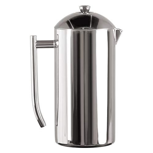  Frieling 0102 French Press doppelwandig Edelstahl poliert 17 fl.oz. ca. 500 ml mit patentiertem Doppelsieb