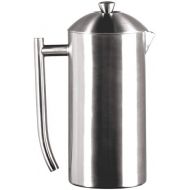 Frieling Double-Walled Stainless-Steel French Press Coffee Maker, Brushed, 44 Ounces