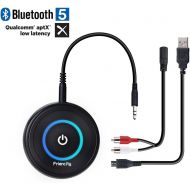 [아마존 핫딜] Friencity Bluetooth V5.0 Transmitter Receiver with aptX Low Latency, Wireless Bluetooth Audio Adapter for TV, PC, Home Car Stereo, PS4, Xbox, Headphones, Speaker, 3.5mm Aux/2.5mm R
