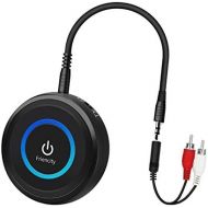 Friencity Bluetooth V5.0 Audio Transmitter Receiver with aptX Low Latency, 2-in-1 Wireless Bluetooth Adapter with 3.5mm  2.5mm RCA Audio Cable for TV, Home Stereo, MP3, CD Player,
