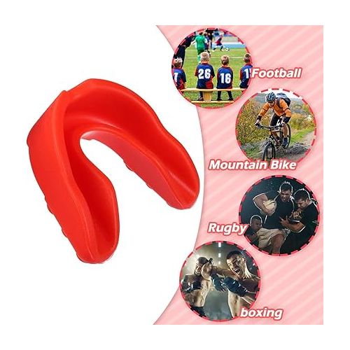  Frienda 50 Pcs Sport Mouth Guards Mouthguard Gum Mouth Guard Teeth Armor Game Guard for Football Hockey Karate Basketball Lacrosse Boxing Basketball Rugby Match (Multiple Color)